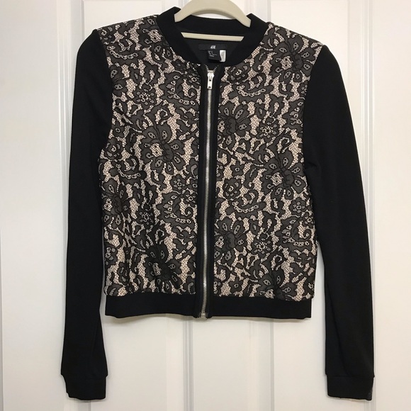H&M Lace Bomber Jacket - Picture 2 of 8